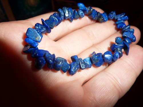 BRACELET EXTENSIBLE LAPIS LAZULI PERLES 6-10 MM