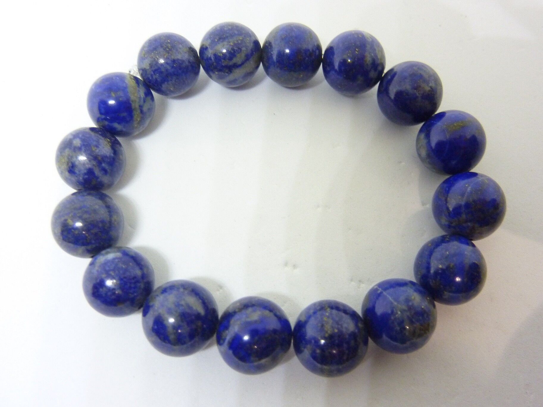Bracelet lapis lazuli - Perles rondes 12 mm – Image 2