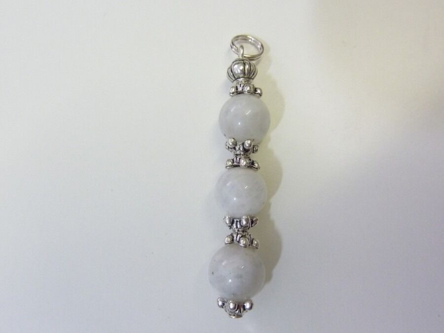 Pendentif Equilibre-Intuition en Pierre de lune perles 8mm