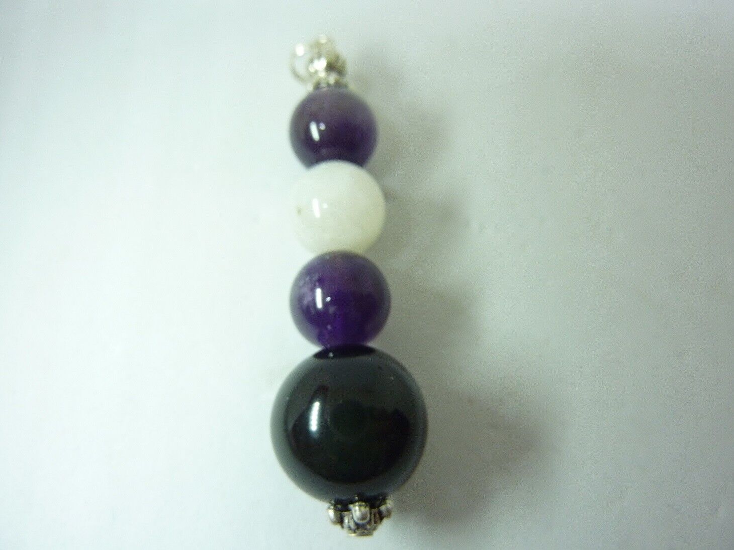 Pendentif Obsidienne oeil céleste-améthyste-pierre de lune-anti angoisse peur – Image 3