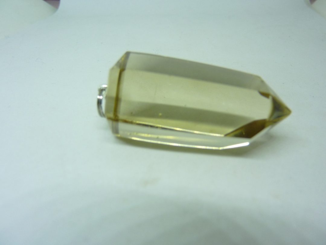PENDENTIF POINTE CITRINE NATURELLE RARE ! ref 3916