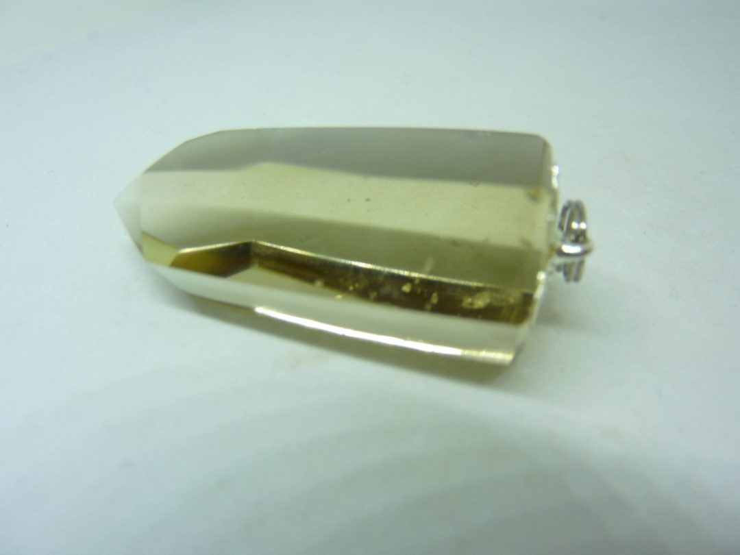PENDENTIF POINTE CITRINE NATURELLE RARE ! ref 3916