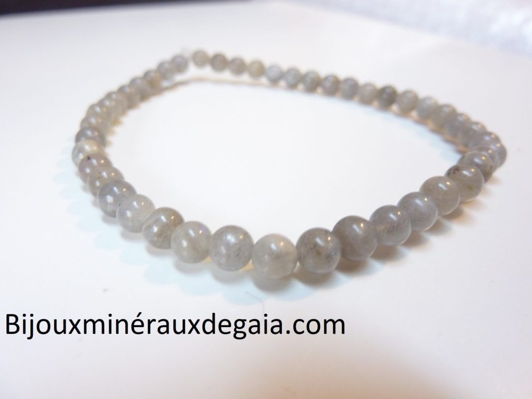 Bracelet labradorite perles rondes 4 mm