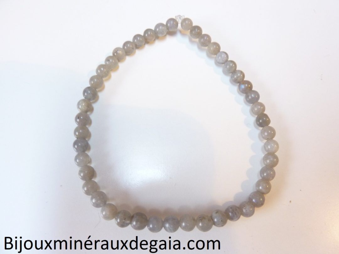 Bracelet labradorite perles rondes 4 mm