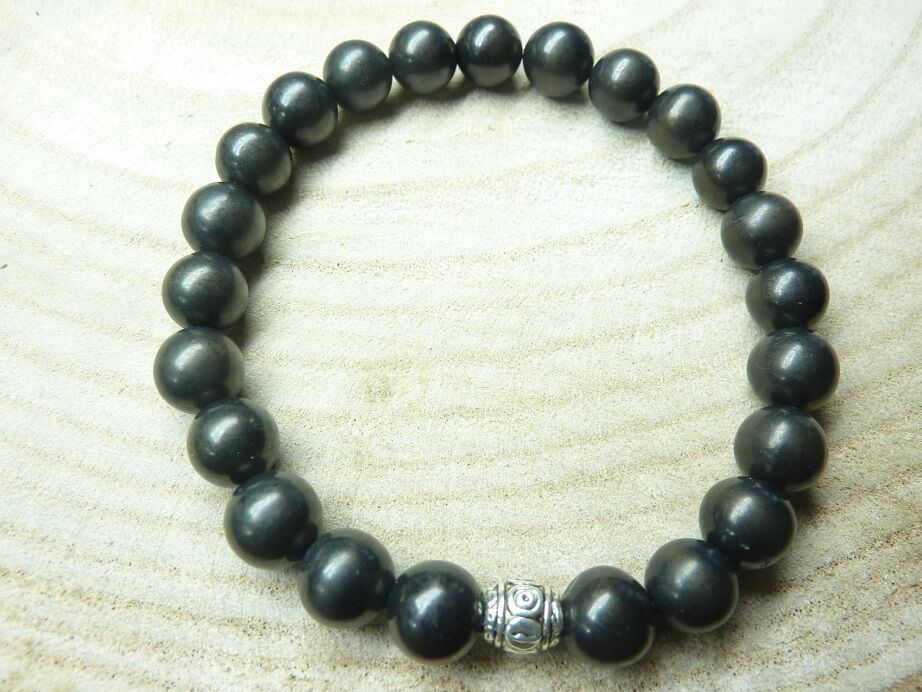 Bracelet Shungite Perles rondes 8 mm
