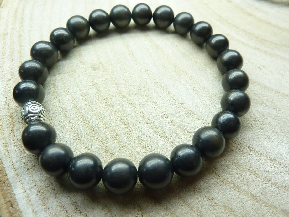 Bracelet Shungite Perles rondes 8 mm