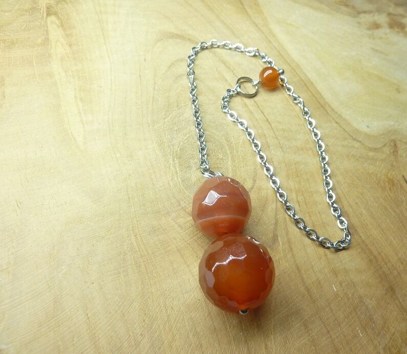 Pendule divinatoire Cornaline - Radiesthésie