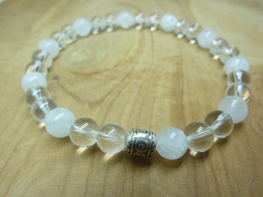 Bracelet Pierre de lune - Quartz cristal de roche