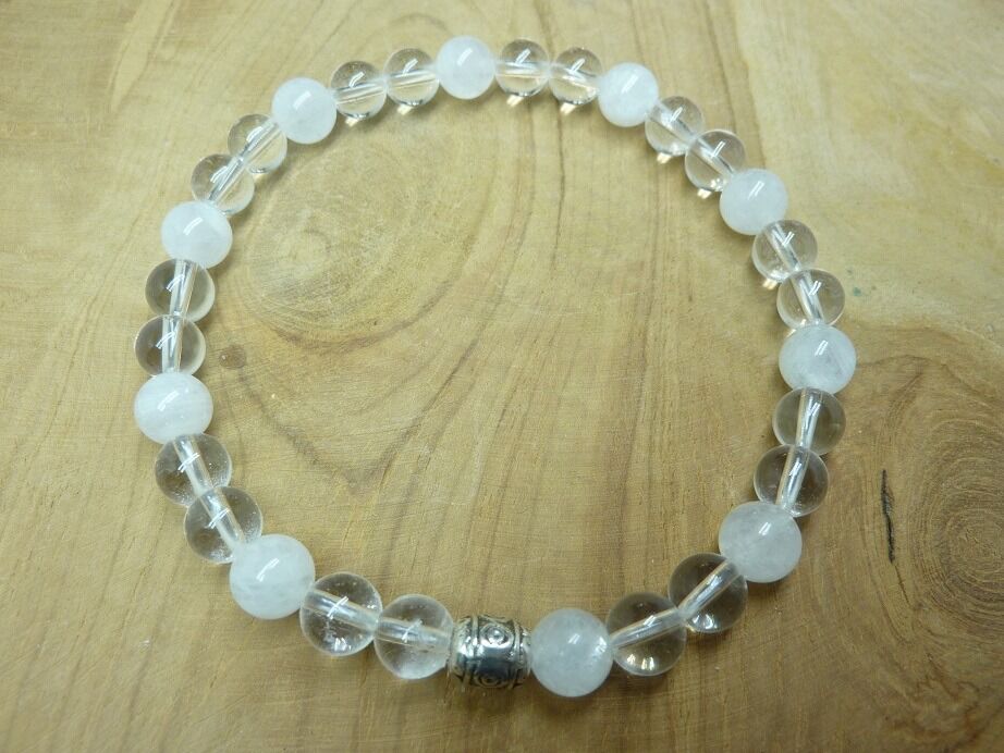 Bracelet Pierre de lune - Quartz cristal de roche