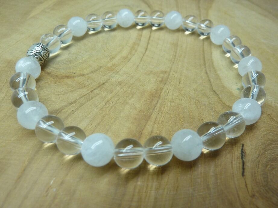 Bracelet Pierre de lune - Quartz cristal de roche