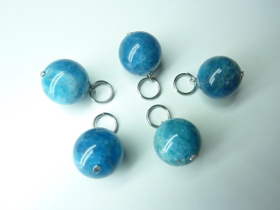 Pendentif Apatite - Perles rondes 12 mm