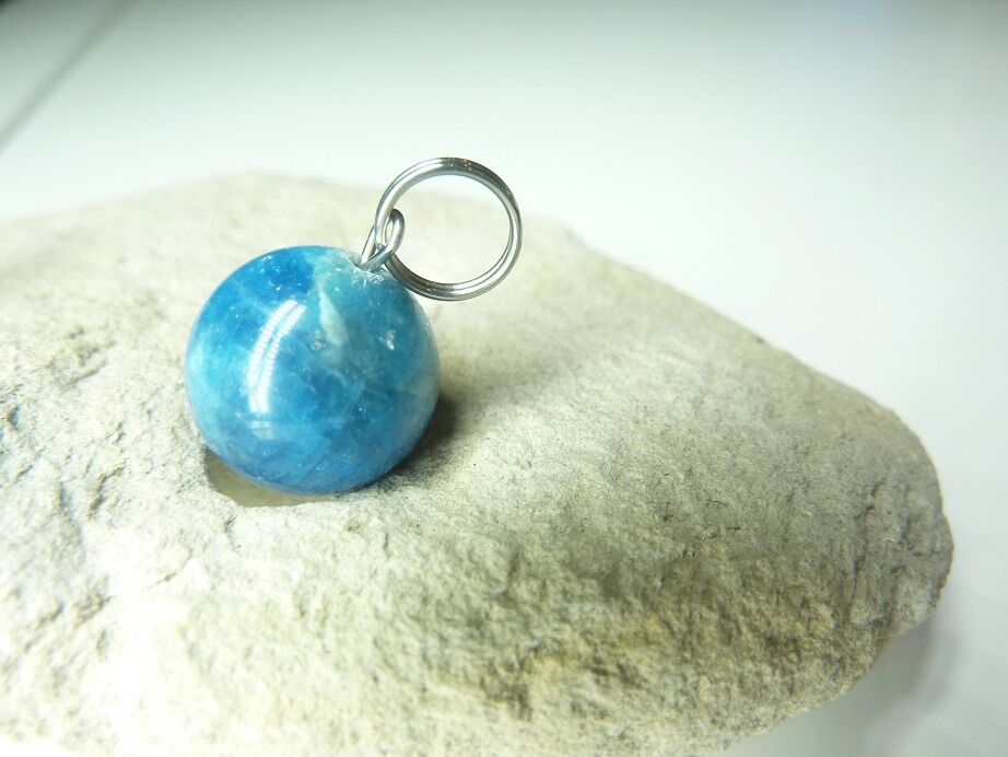 Pendentif Apatite - Perles rondes 12 mm