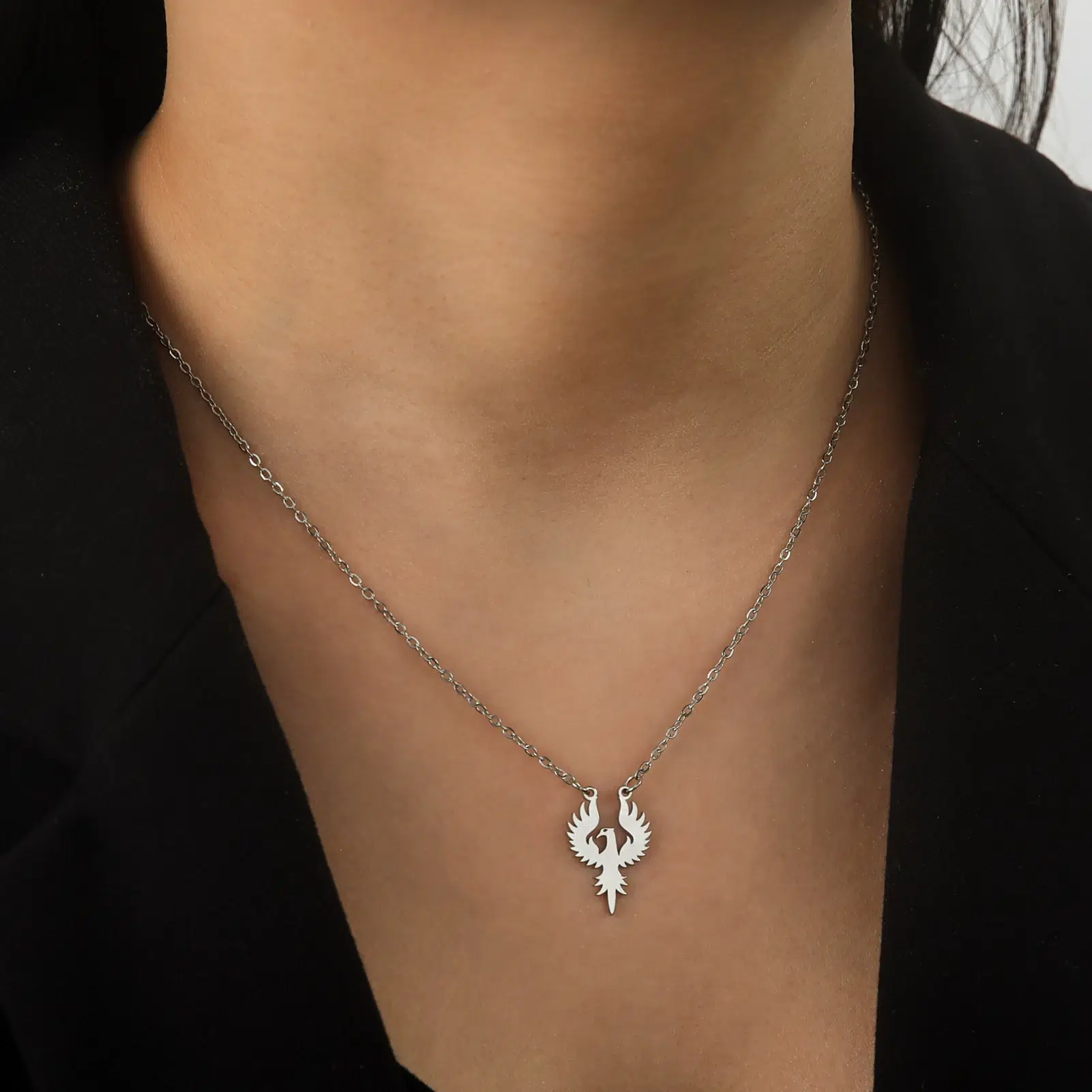 Collier pendentif Phénix ref argent