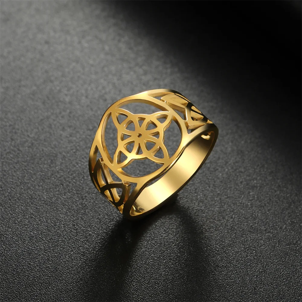 Bague Nœud de sorcière (Wiccan) ref Or T 54