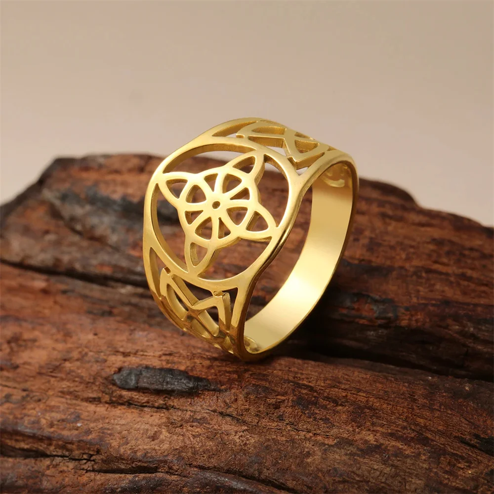 Bague Nœud de sorcière (Wiccan) ref Or T 54