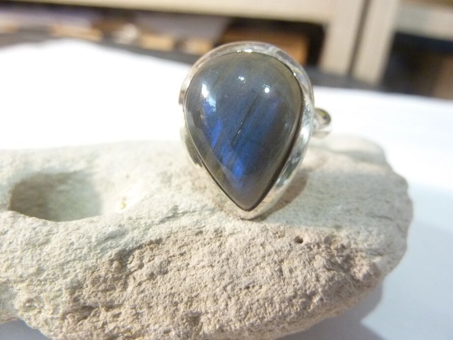 Bague réglable Labradorite argent 925 GG 2409