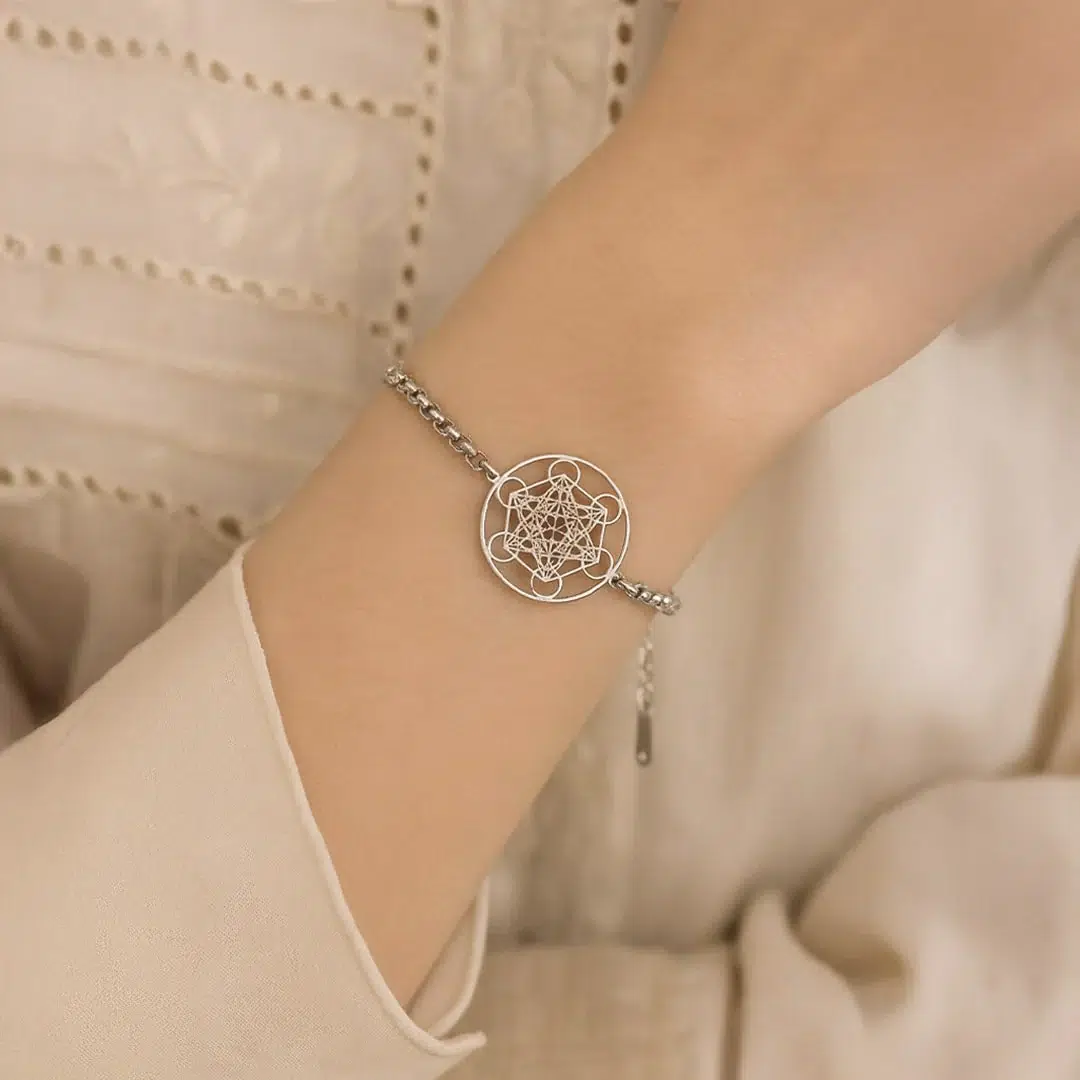 Bracelet cube de Métatron ref argent