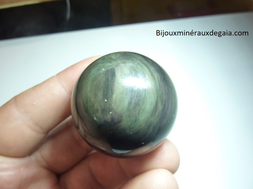 Obsidienne mentogochol variété rare d’œil céleste ref 1274