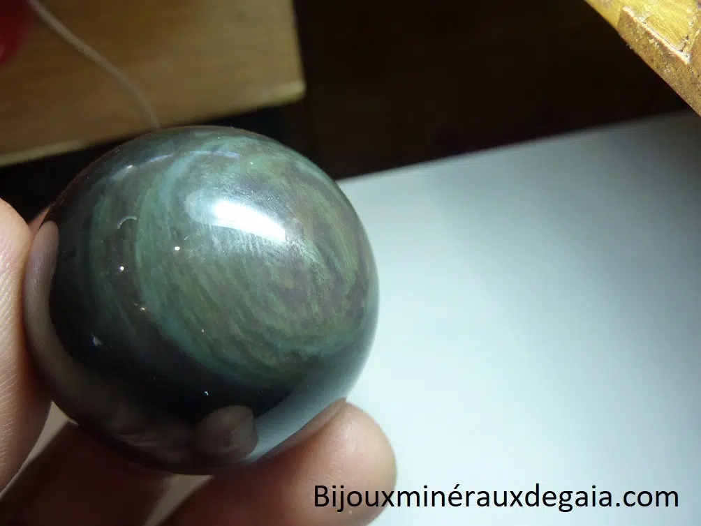 Obsidienne mentogochol variété rare d’œil céleste ref 1274