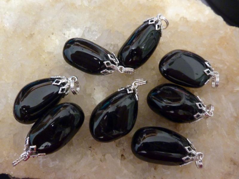 Pendentif tourmaline noire