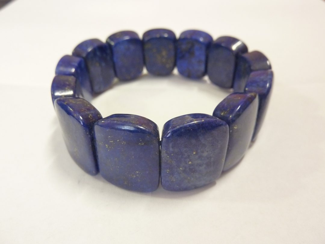 Bracelet lapis lazuli pierres taillées