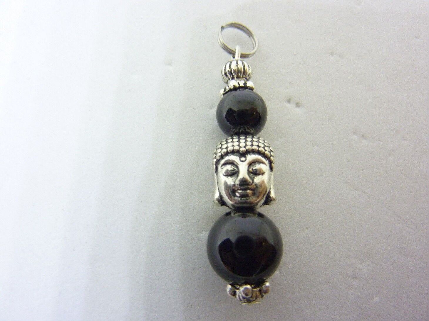 PENDENTIF SPINELLE NOIR 10-8 MM PROTECTION BOUDDHA