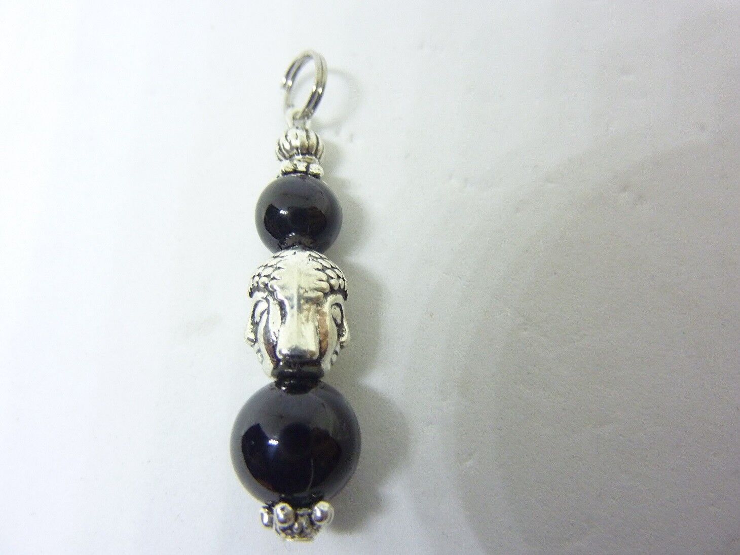 PENDENTIF SPINELLE NOIR 10-8 MM PROTECTION BOUDDHA – Image 2