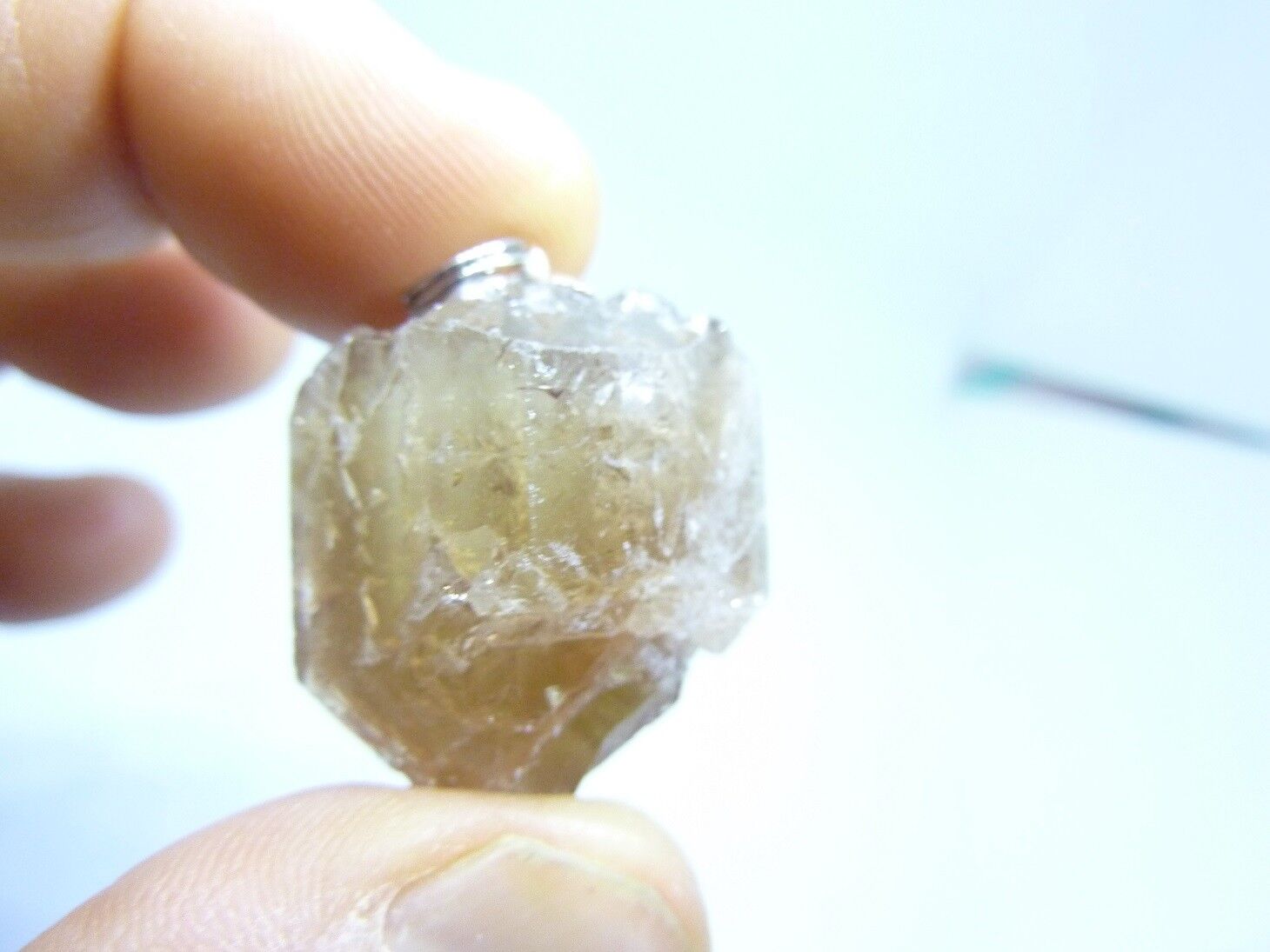 SUBLIME PENDENTIF TOPAZE IMPERIALE GEMME 20 GR 100 CARATS TRES RARE ref 1333 – Image 8