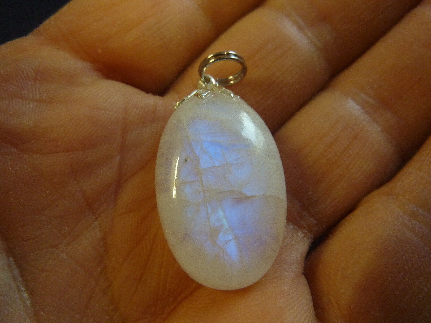 PENDENTIF PIERRE DE LUNE GEMME AAA+ ref 3387