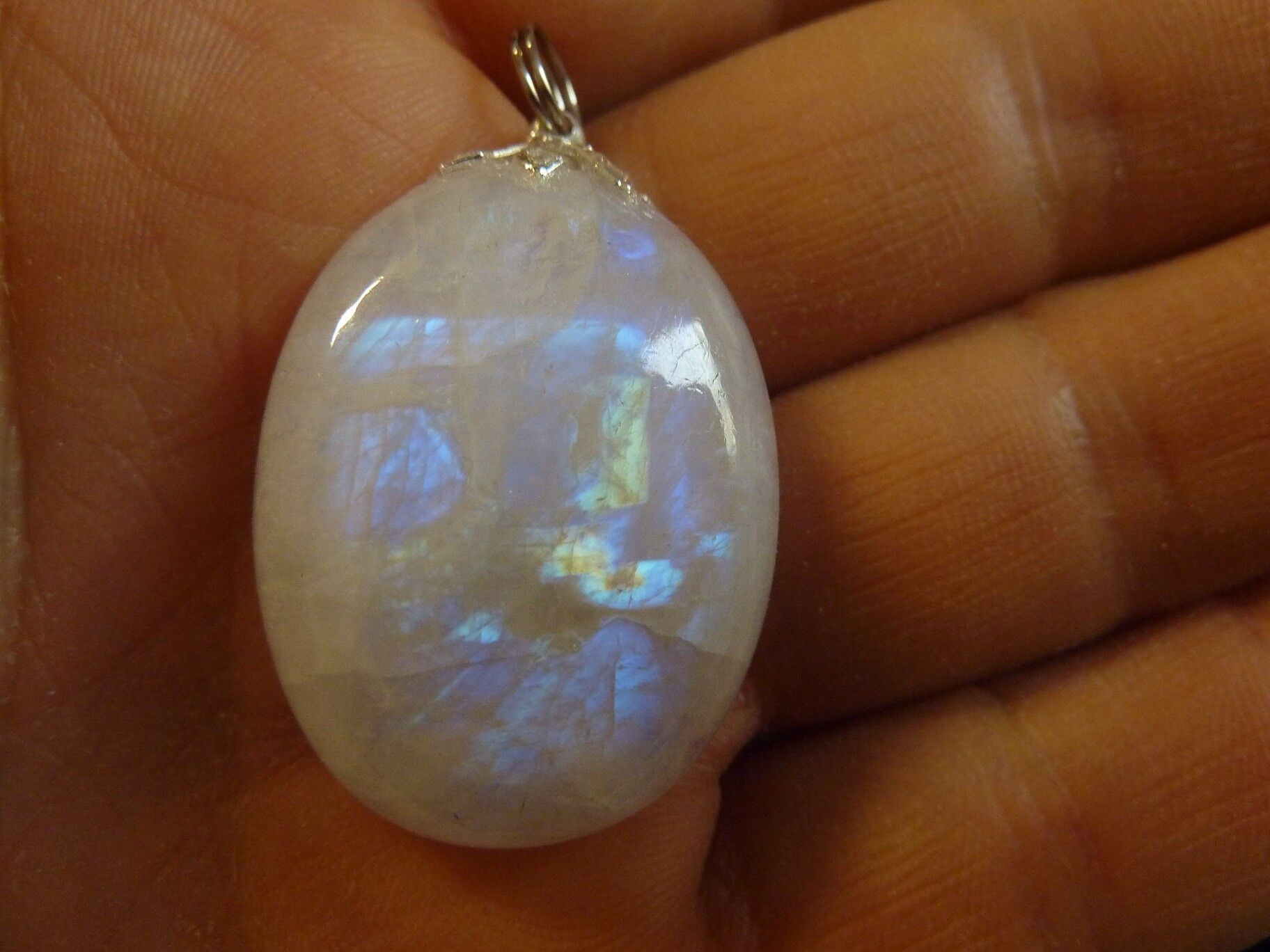 PENDENTIF PIERRE DE LUNE GEMME AAA+ ref 7486