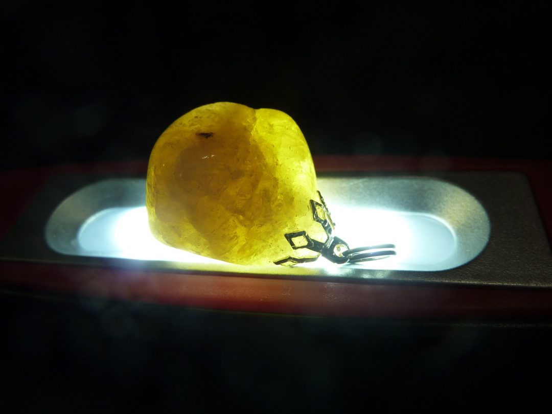 PENDENTIF HELIODORE GEMME 10 FOIS +PUISSANT QUE LA CITRINE! ref 3630