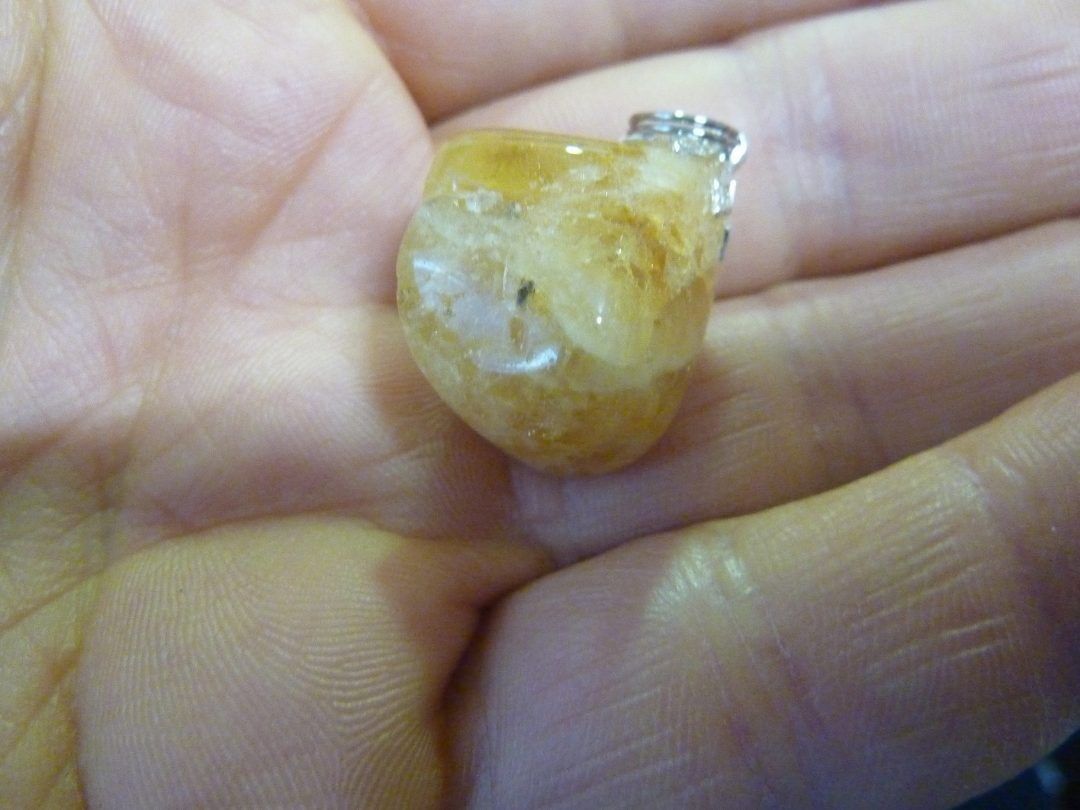 PENDENTIF HELIODORE GEMME 10 FOIS +PUISSANT QUE LA CITRINE! ref 3630