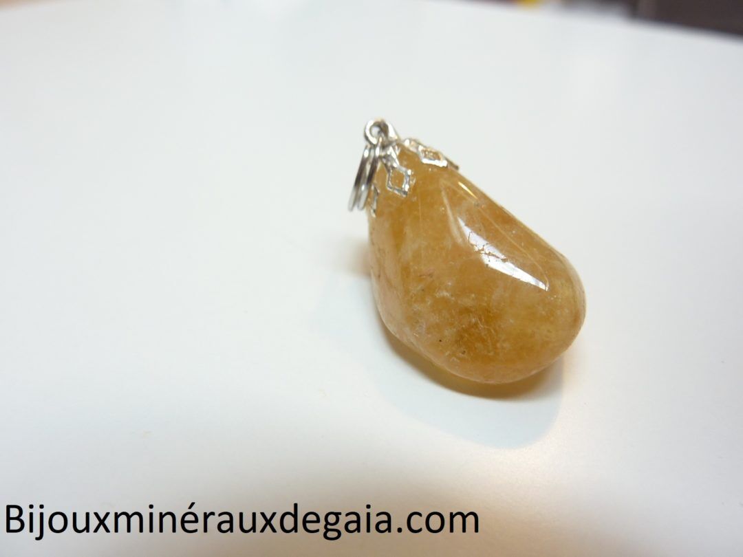 PENDENTIF HELIODORE GEMME 10 FOIS +PUISSANT QUE LA CITRINE! ref 1925