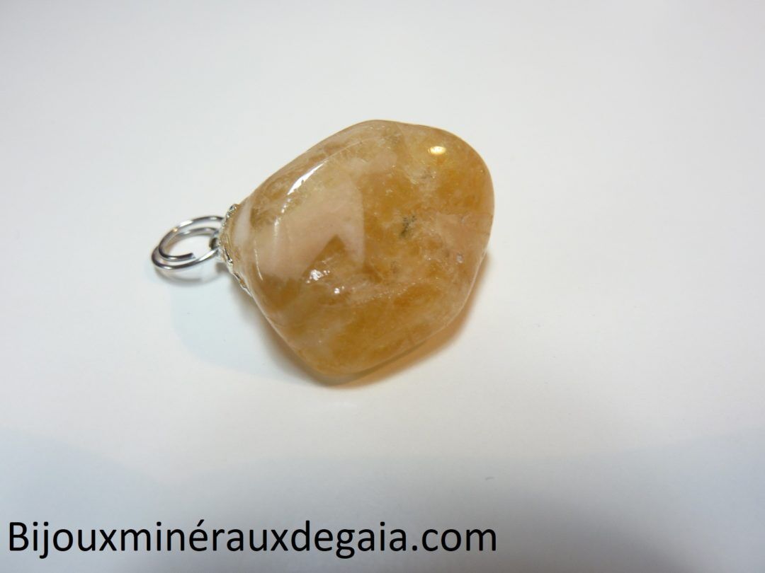 PENDENTIF HELIODORE GEMME 10 FOIS +PUISSANT QUE LA CITRINE! ref 1925