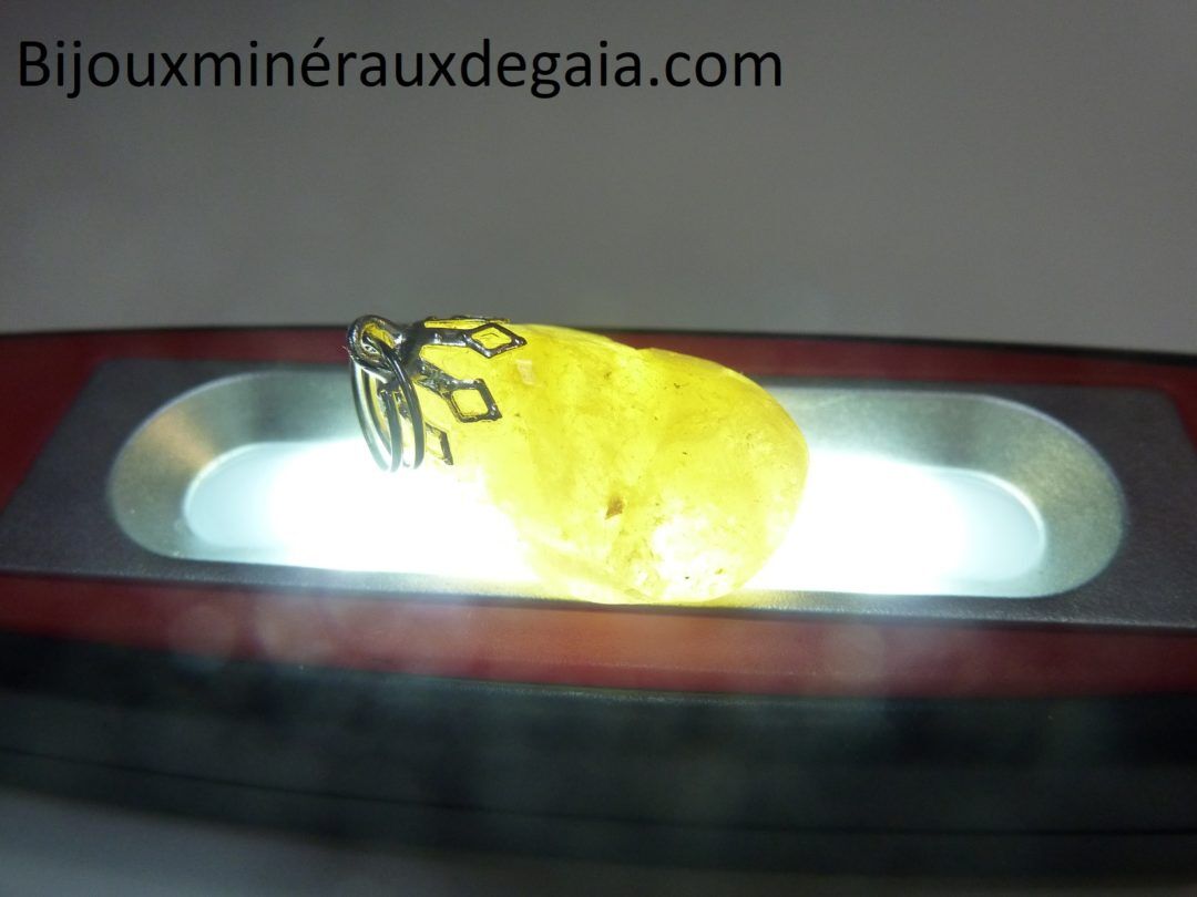 PENDENTIF HELIODORE GEMME 10 FOIS +PUISSANT QUE LA CITRINE! ref 1925