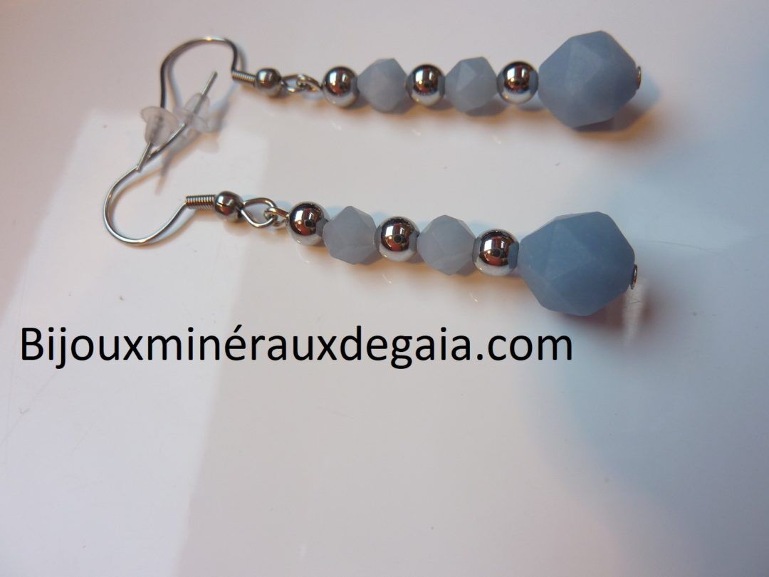BOUCLES D'OREILLES ANGELITE,HEMATITE