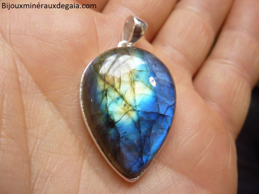 Pendentif Labradorite Monture argent 925 ref 4485