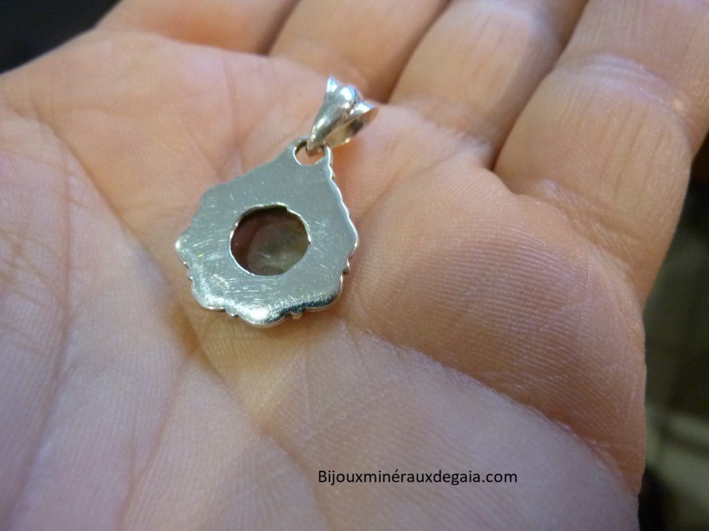 Pendentif Cacoxénite super seven très rare Monture argent 925 Ref 1654
