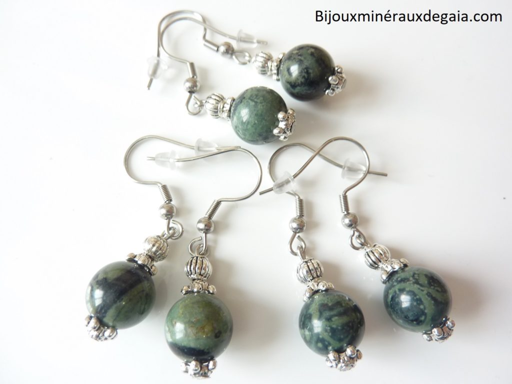 Boucles d'oreilles Jaspe Kambamba