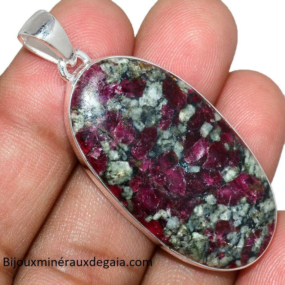 PENDENTIF EUDIALYTE EUDIALITE Monture argent ref 3112
