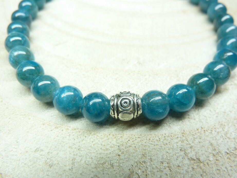 Bracelet Apatite - Perles rondes 6 mm