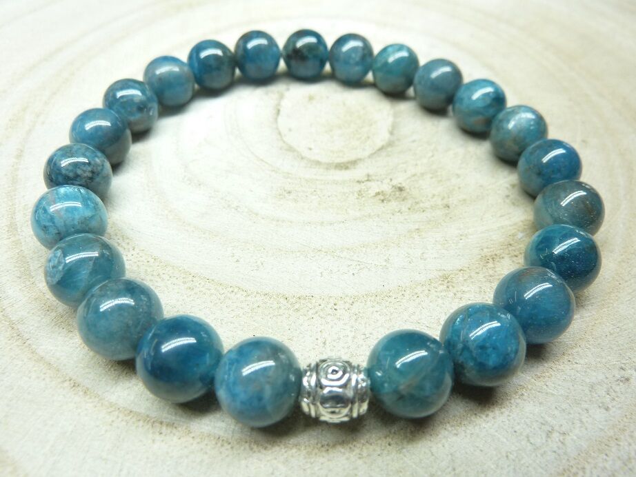 Bracelet Apatite - Perles rondes 8 mm