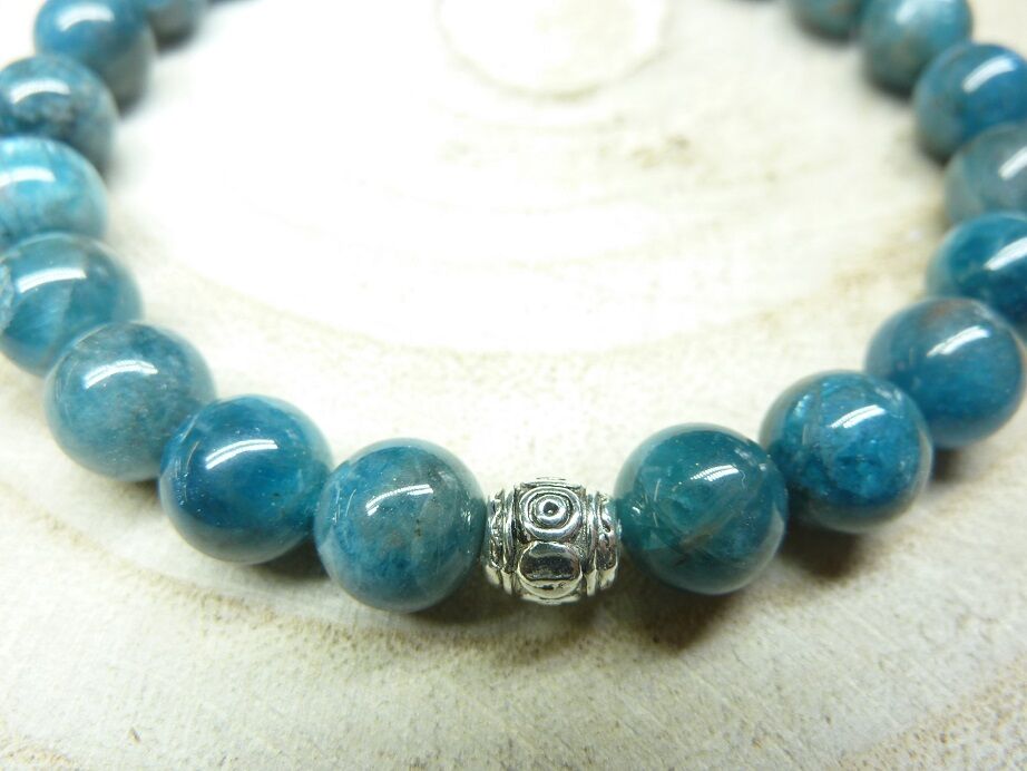 Bracelet Apatite - Perles rondes 8 mm