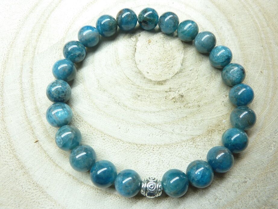 Bracelet Apatite - Perles rondes 8 mm