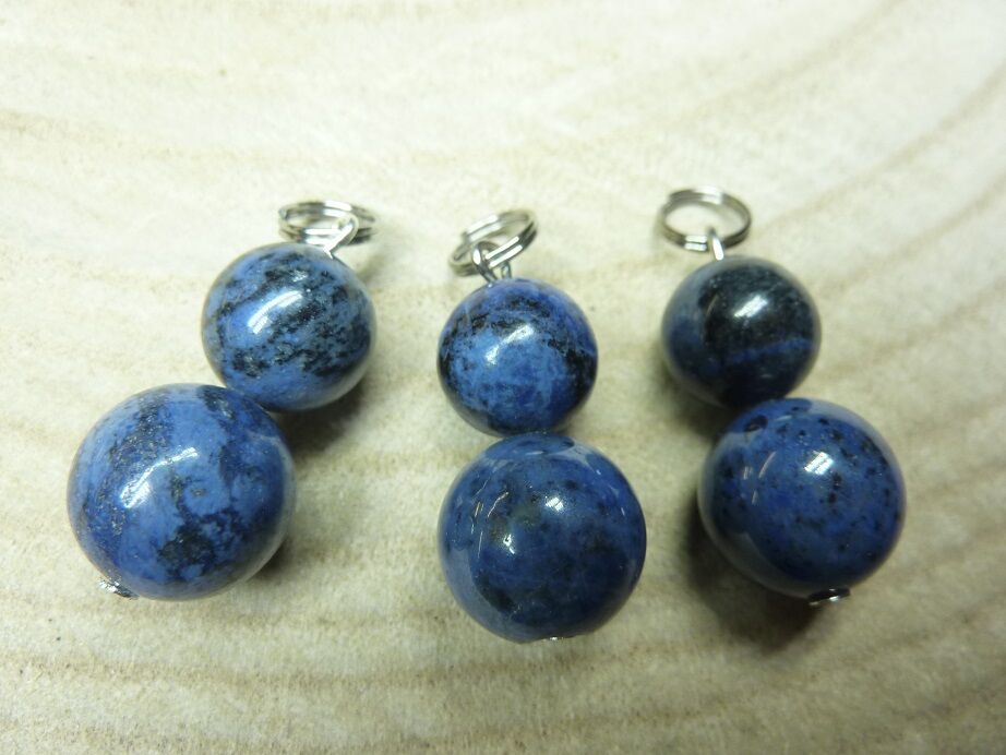 Pendentif Dumortiérite - perles 12-10 mm