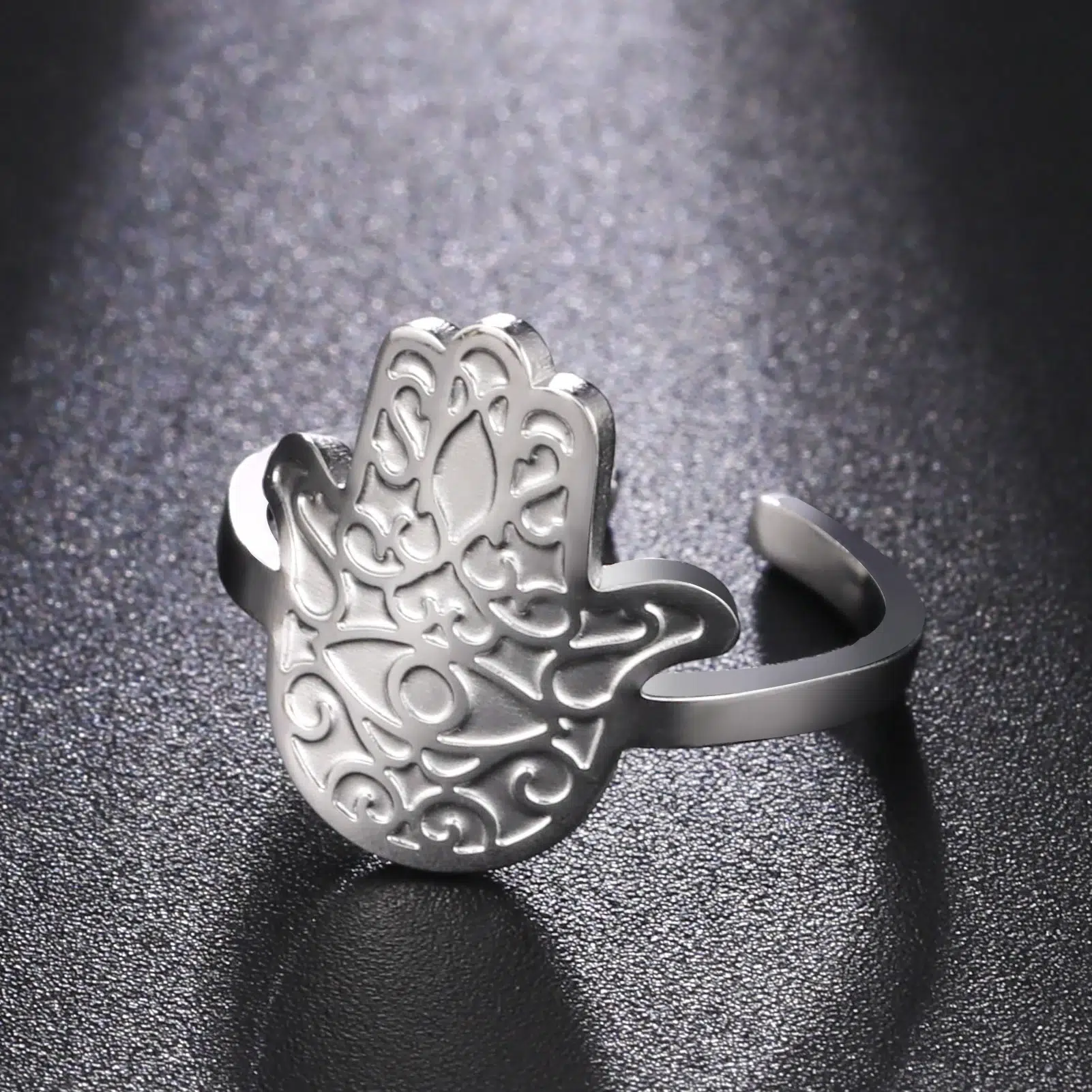 Bague Main de Fatma Hamsa réglagle ref argent