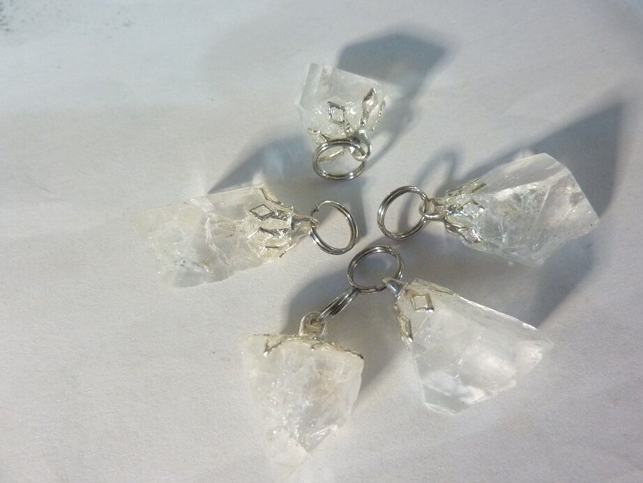 Pendentif Apophyllite chaine acier inoxydable 50 cm