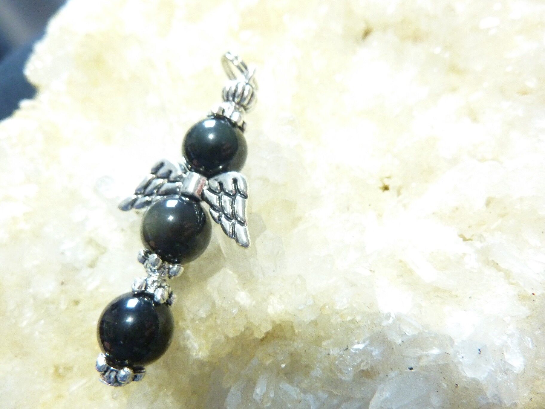 Pendentif obsidienne oeil céleste ange protecteur – Image 3