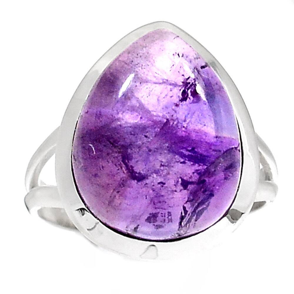BAGUE AMETHYSTE ET ARGENT 925 TAILLE 60 ref 3411