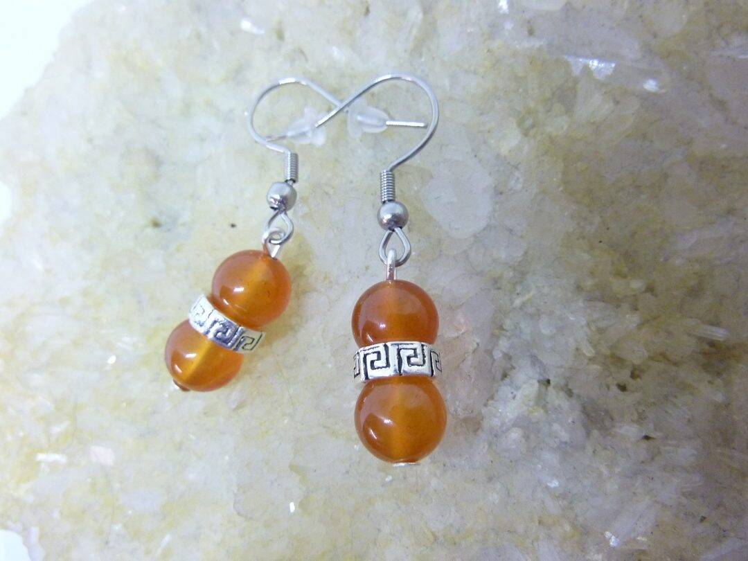 Boucles d'oreilles CORNALINE 8 MM